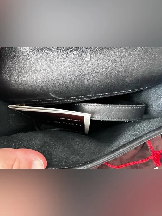 *Never Used* Vintage Coach Court Bag - Black Leather - 9870 - Picture 7 of 9